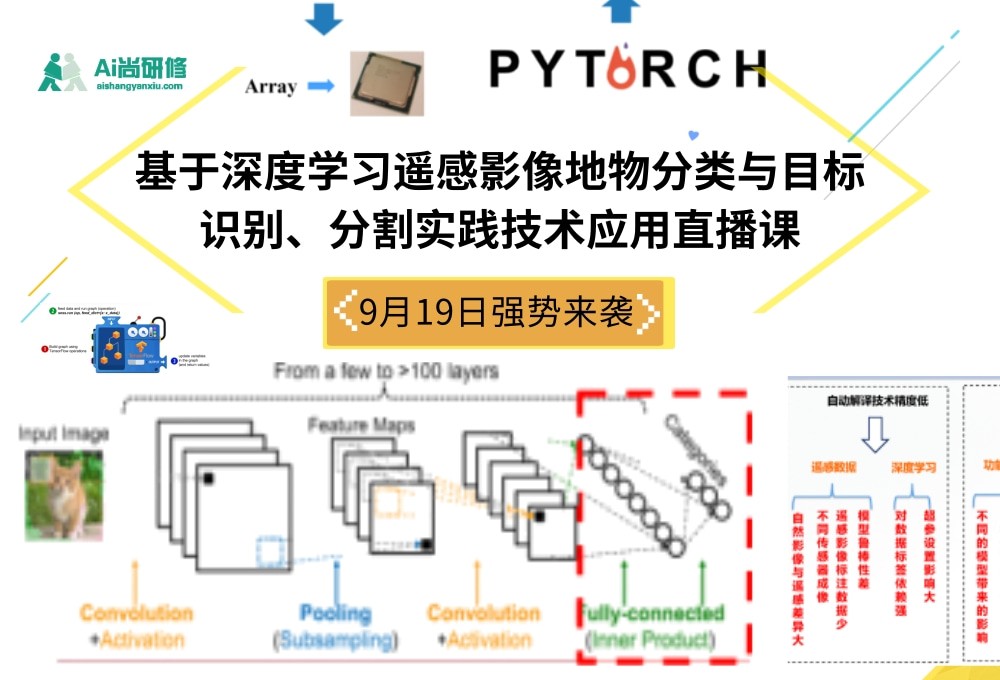 基于深度学习遥感影像地物分类与目标识别、分割实践技术应用直播课