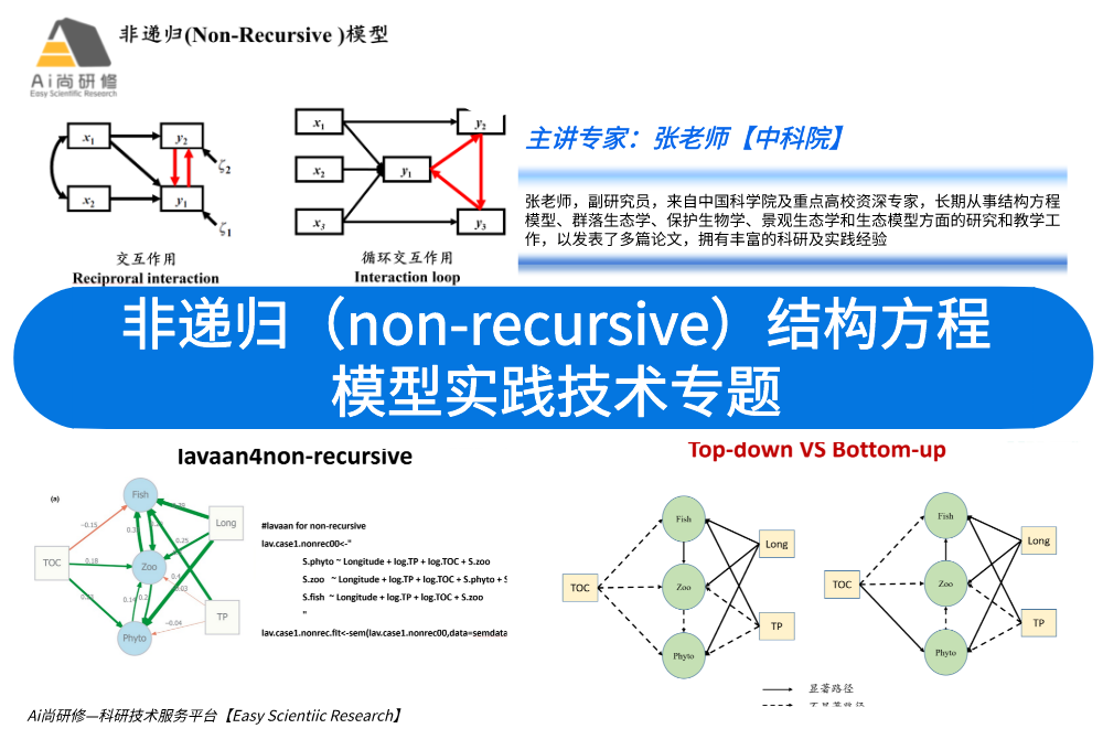 非递归（non-recursive）结构方程模型实践技术专题课程