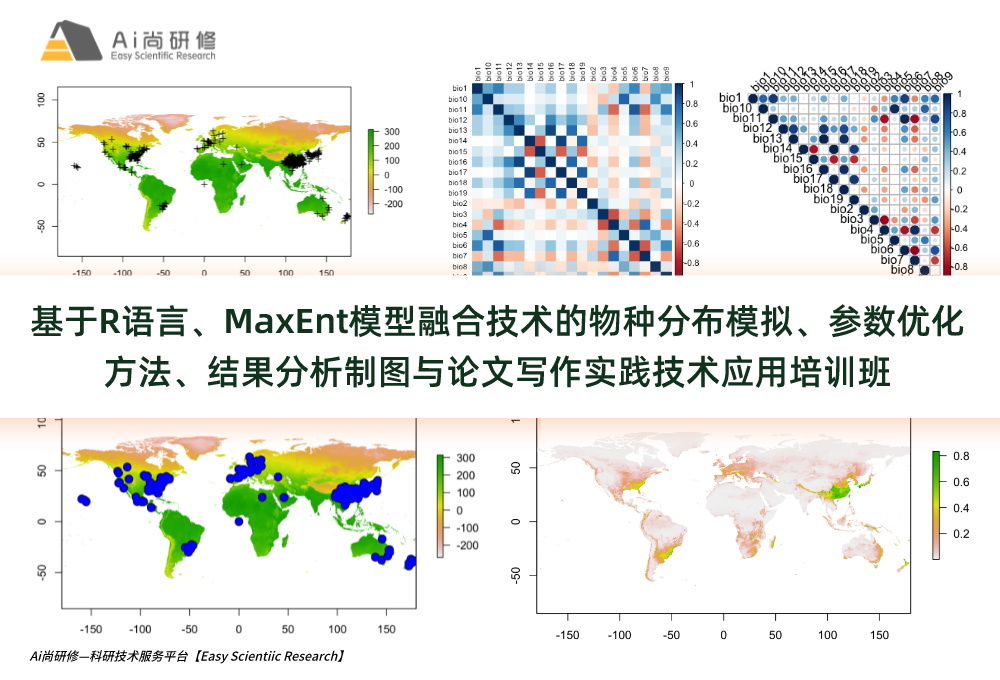 直播课：基于R语言、MaxEnt模型融合技术的物种分布模拟、参数优化方法、结果分析制图与论文写作实践技术应用培训班