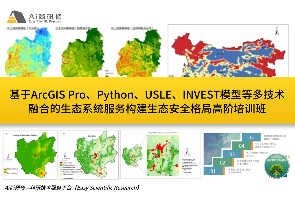 直播课：基于ArcGIS Pro、Python、USLE、INVEST模型等多技术融合的生态系统服务