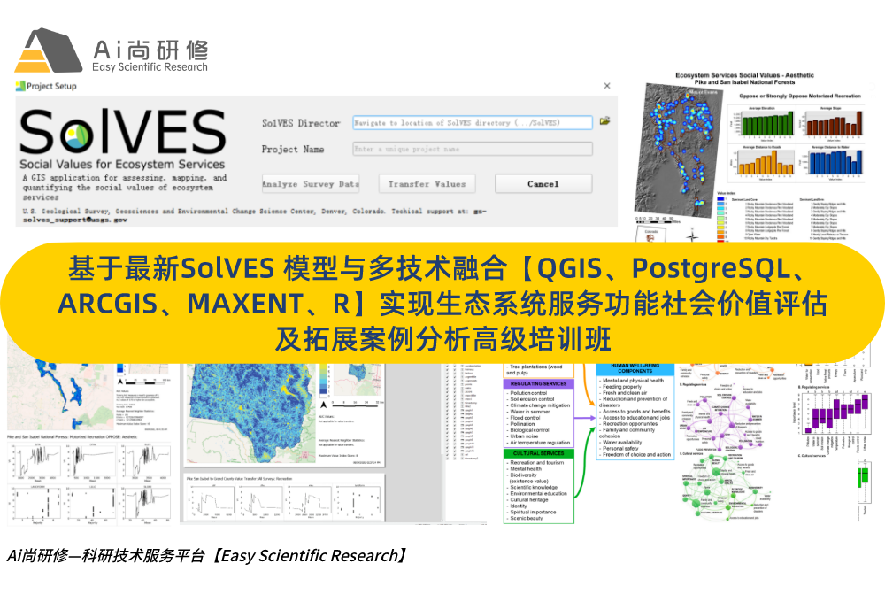直播课：基于最新SolVES模型与多技术融合实现生态系统服务功能社会价值评估及拓展案例分析高级培训班