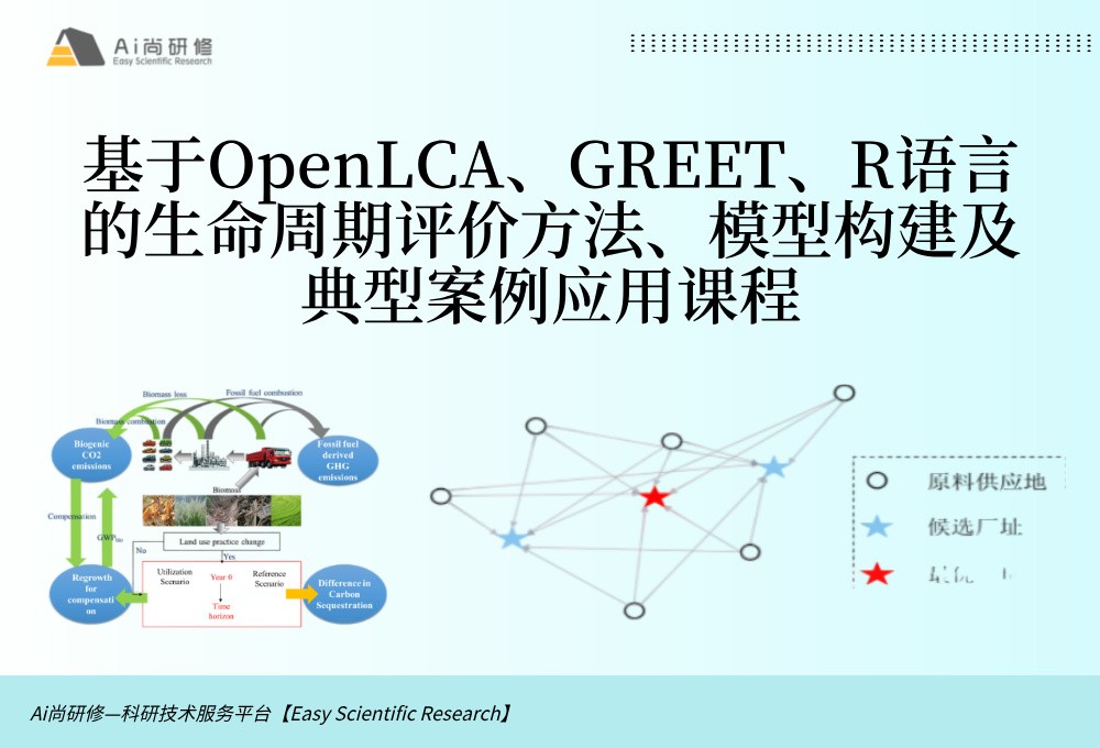 直播课：基于OpenLCA、GREET、R语言的生命周期评价方法、模型构建及典型案例应用