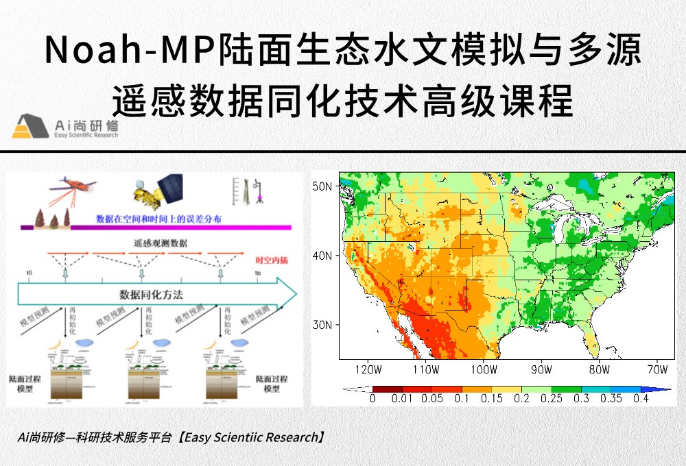 直播课：Noah-MP陆面生态水文模拟与多源遥感数据同化技术高级培训班