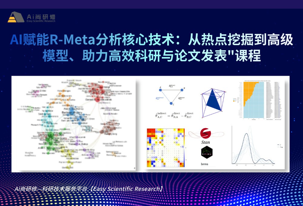直播课：AI赋能R-Meta分析核心技术：从热点挖掘到 高级模型、助力高效科研与论文发表"培训班