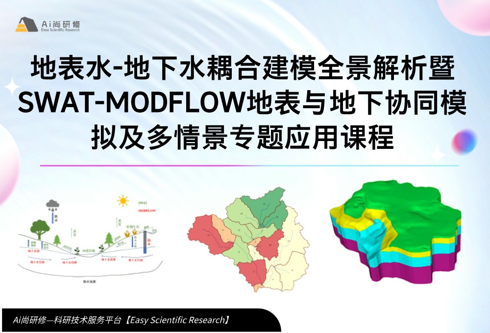 直播课：地表水-地下水耦合建模全景解析暨SWAT-MODFLOW地表与地下协同模拟及多情景专题应用培训班
