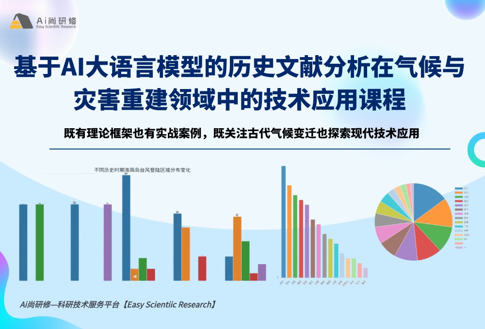 直播课：基于AI大语言模型的历史文献分析在气候与灾害重建领域中的技术应用高级研修班