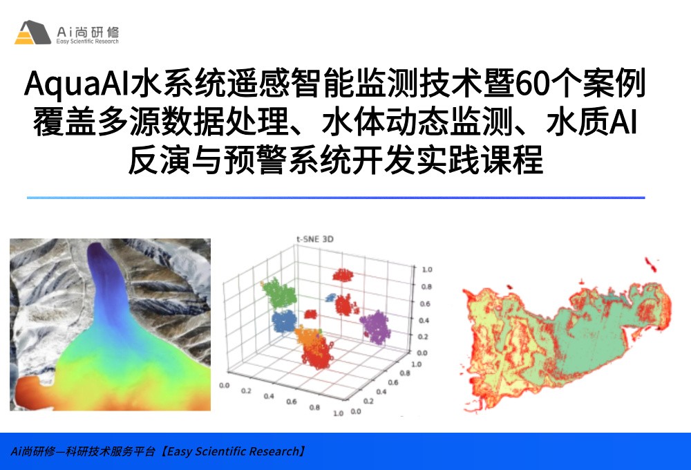 直播课：AquaAI水系统遥感智能监测技术暨60个案例覆盖多源数据处理、水体动态监测、水质AI反演与预警系统开发实践培训班