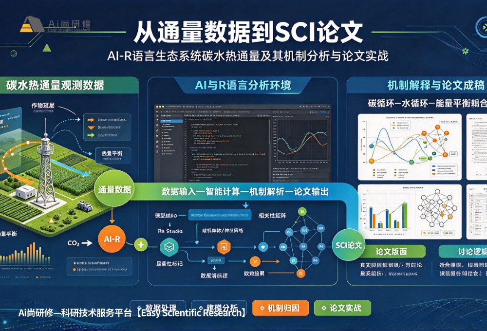 直播课：从通量数据到SCI论文——AI-R语言生态系统碳水热通量及其机制分析与论文实战培训班